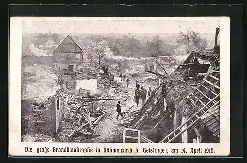 AK Böhmenkirch, Brandkatastrophe am 14. April 1910