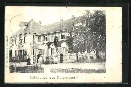 AK Petersaurach, Inhaber vor dem Gasthaus Erholungsheim