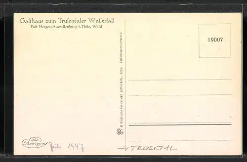 AK Trusental, Gasthaus zum Wasserfall