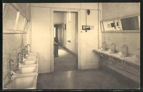 AK Lustin, Sanatorium des Mutualités Chrétiennes, Lavabo