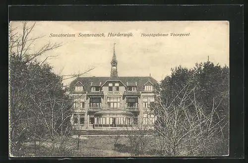 AK Harderwijk, Sanatorium Sonnevanck, Hoofdgebouw Voorgevel