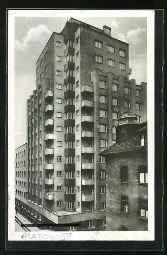 AK Kattowitz, Blick auf ein Hochhaus