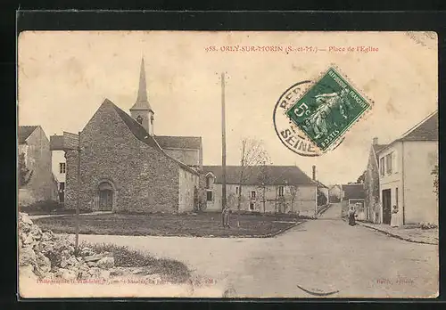 AK Orly-sur-Morin, Place de l`Eglise