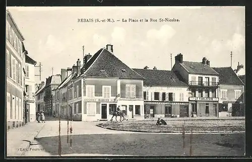 AK Rebais, La Place et la Rue St-Nicolas