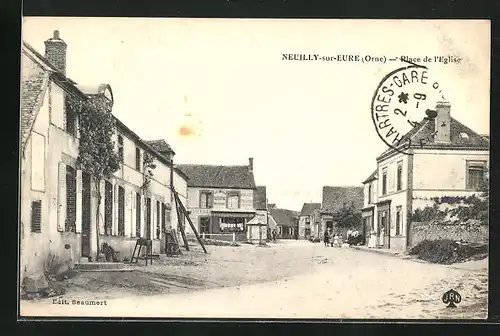 AK Neuilly-sur-Eure, Place de l` Eglise