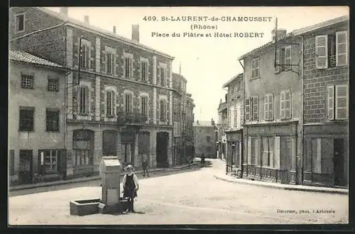 AK St-Laurent-de-Chamousset, Place du Plâtre et Hôtel Robert