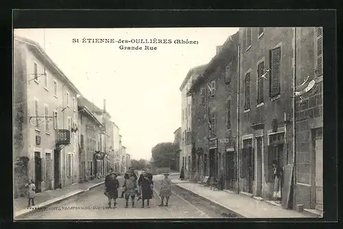 AK St-Étienne-des-Oullières, Grande Rue, Strassenpartie