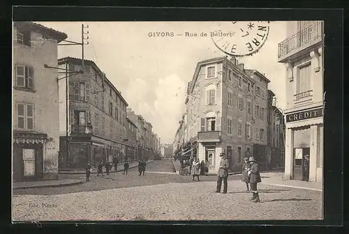 AK Givors, Rue de Belfort, Strassenpartie