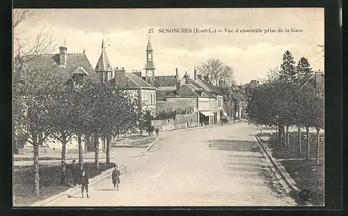 AK Senonches, Vue d`ensemble prise de la Gare