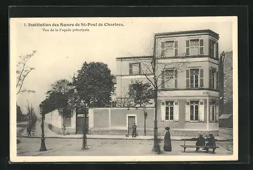 AK Chartres, Institution des Soeurs de St-Paul de Chartres, Vue de la Facade principale