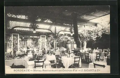 AK Bordeaux, Hotel-Restaurant du Chapon-Fin, J. Sicart & Cie