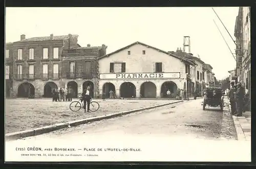 AK Créon, Place de l`Hotel-de-Ville