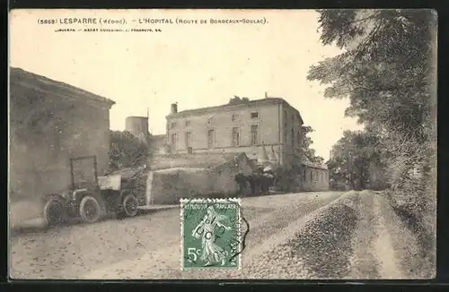 AK Lesparre, L`Hopital, Route de Bordeaux-Soulac