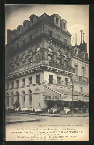 AK Pauillac, Grand Hotel Francais et du Commerce, Quai Léon-Perier et rue Nationale