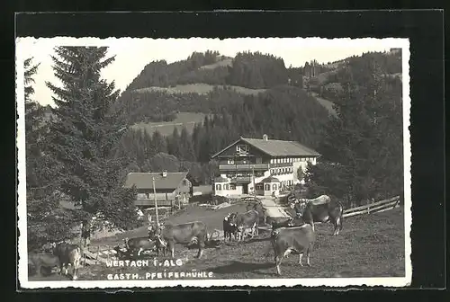 AK Wertach /Allg., Gasthaus Pfeifermühle