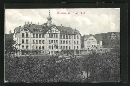 AK Zirndorf, Sanatorium, Doktorhaus und Wasserturm
