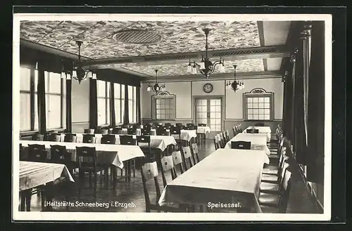 AK Schneeberg / Erzgeb. Speisesaal der Heilstätte