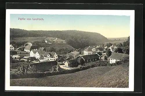 AK Lautrach, Ortsansicht aus der Vogelschau