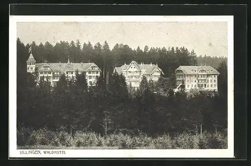 AK Villingen, Blick zum Waldhotel