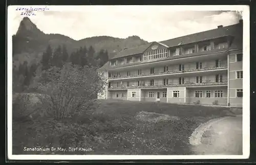 AK Dorf Kreuth, Sanatorium mit Leonardstein