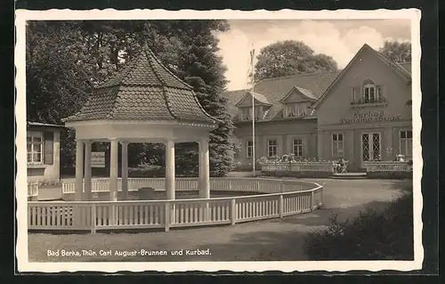 AK Bad Berka / Thüringen, Kurbad mit Carl August-Brunnen