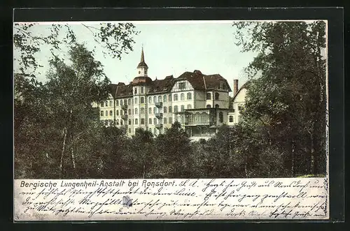 AK Ronsdorf, Blick zur Bergischen Lungenheil-Anstalt