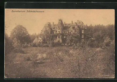 AK Schledehausen, Blick zum Sanatorium