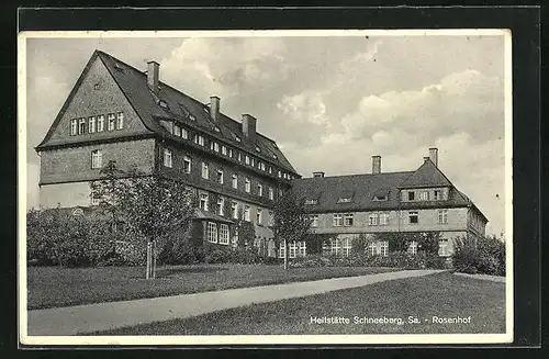 AK Schneeberg / Sachsen, Blick auf die Heilstätte Rosenhof