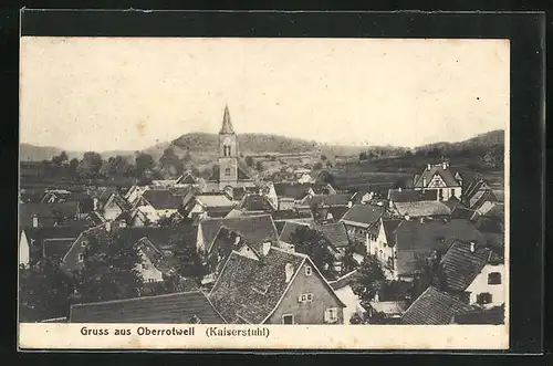 AK Oberrotweil, Ortsansicht mit Kirche