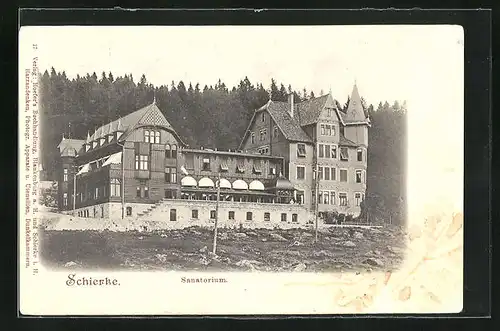 AK Schierke, Blick zum Sanatorium