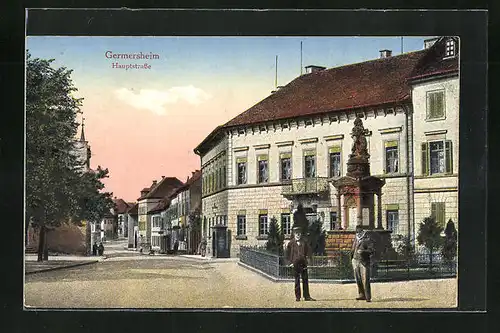 AK Germersheim, Blick auf Hauptstrasse