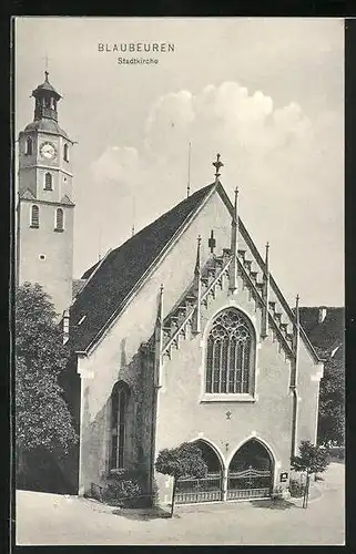 AK Blaubeuren, Stadtkirche im Sonnenschein