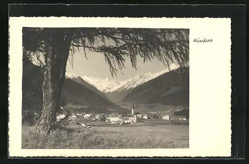 AK Mieders, Ortsansicht mit Kirche