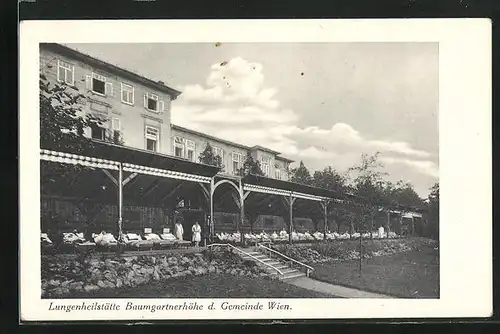 AK Wien, Lungenheilstätte Baumgartnerhöhe der Gemneinde Wien, Liegehalle