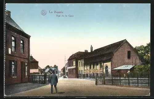 AK La Bassee, Rue de la Gare