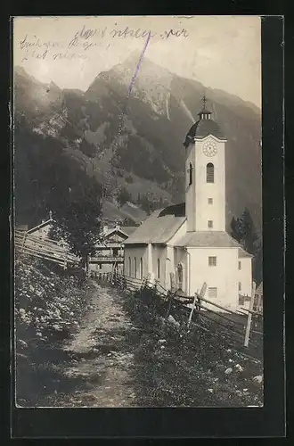 AK Brandberg / Zillertal, Partie mit Kirche