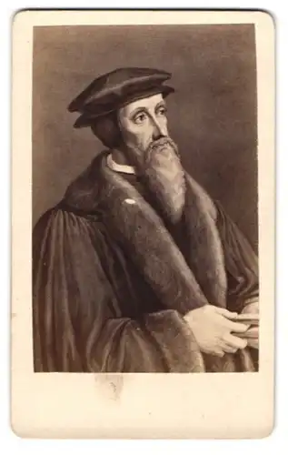 Fotografie Reformator Calvin im Portrait