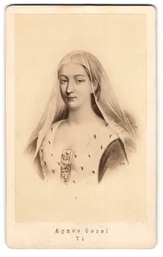 Fotografie Galerie Historique, Paris, Agnes Sorel, Mätresse des König Karl VII v. Frankreich