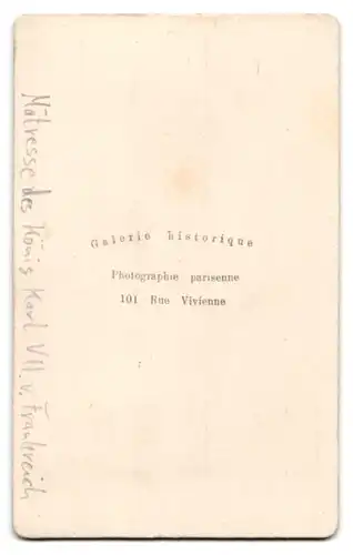 Fotografie Galerie Historique, Paris, Agnes Sorel, Mätresse des König Karl VII v. Frankreich