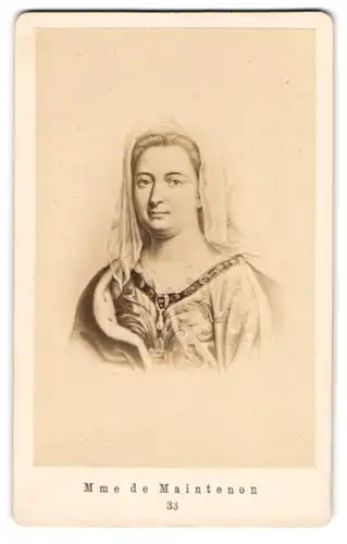 Fotografie Galerie Historique, Paris, Mme de Maintenon, Mätresse Ludwig XIV., König v. Frankreich