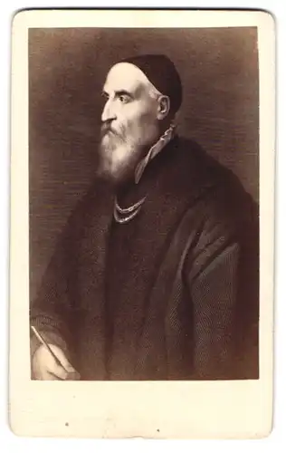 Fotografie Portrait Maler Titian mit Pinsel