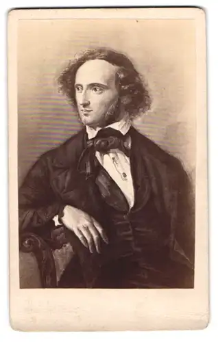 Fotografie Portrait Felix Mendelssohn Bartholdy, nach Hensel