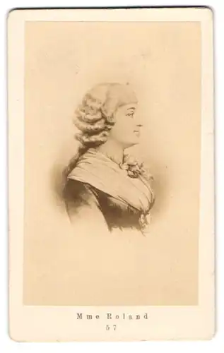 Fotografie Photographie parisienne, Portrait Mme Roland, Politikerin während der Französischen Revolution