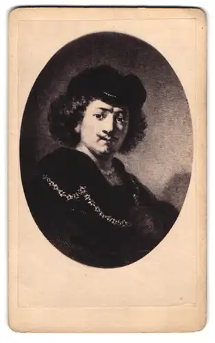 Fotografie Photogr. Gesellschaft, Berlin, Selbstportrait Rembrandt van Ryn