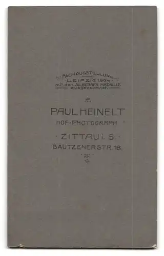 Fotografie Paul Heinelt, Zittau i. S., Portrait stattlicher Herr mit Schnurrbart