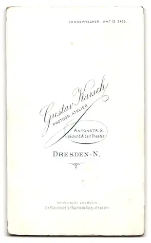 Fotografie Gustav Karsch, Dresden-N., hübscher junger Mann in Krawatte und Jackett