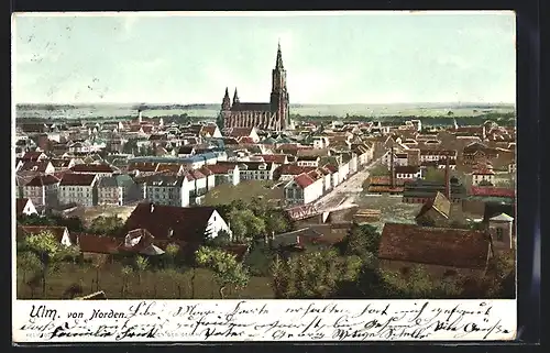 AK Ulm, Ortsansicht von Norden