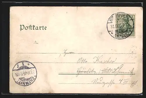 AK Augustusburg /Erzgeb., Ortsansicht von einer Wiese aus