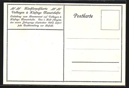 Künstler-AK sign. Carl Marr: Im Abendrot