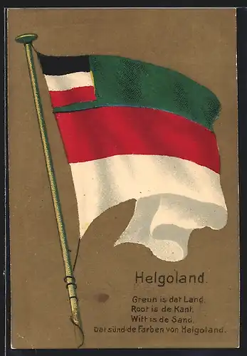Künstler-AK Helgoland, Flagge
